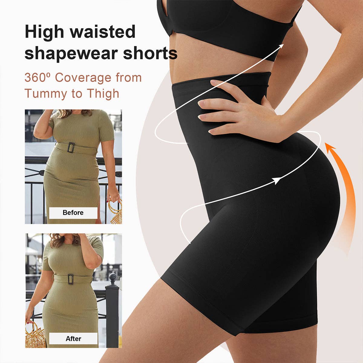 ShaperX Shapewear - Wholesale Shapewear - Women's - SHAPERX High-Waisted Tummy Control Seamless Control Paints1