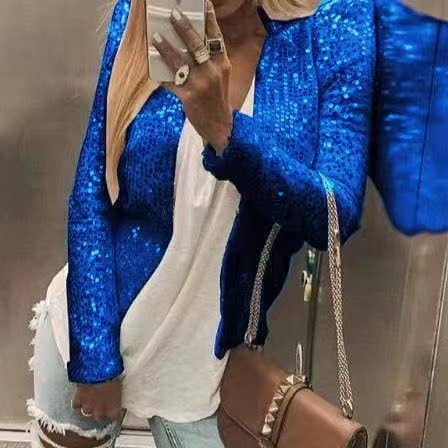 HIDDENBRAND - Wholesale Jacket - Women's - Sequin cropped cardigan jacket10