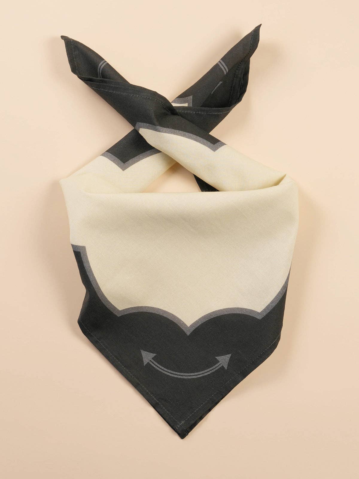 Hankeys - Wholesale Bandana - Unisex - Coal Dust & Cream Bandana1