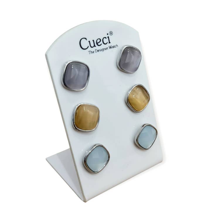 SET PENDIENTE ACERO PIEDRA PARES PLATEADA MULTICOLOR para venta al por mayor de Mayachi