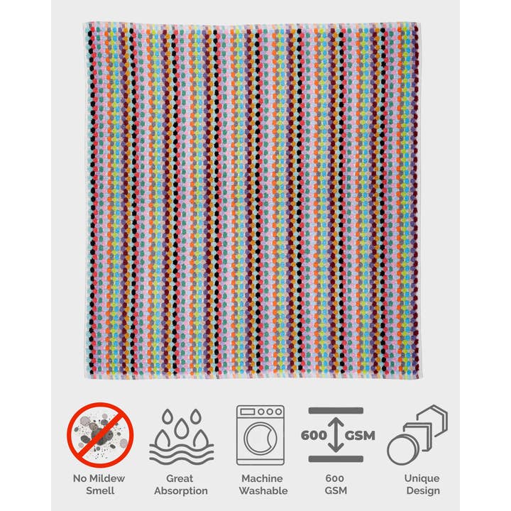 Kalkedon Towels - Wholesale Bath Mat - Pom Pom Bath Mat | 100% Turkish Cotton Bathroom Rug