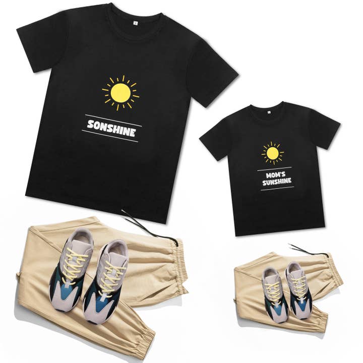 Matching Mom & Son | Radiant Bond: 'Sonshine' and 'Mom's Sunshine' for wholesale by The Glam Fam