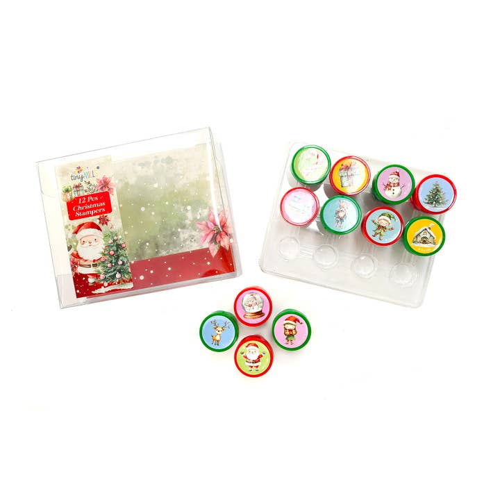 Tiny Mills - Wholesale Rubber/Decorative Stamp - Kids & Baby - Vintage Rustic Christmas Stamp Kit for Kids 3