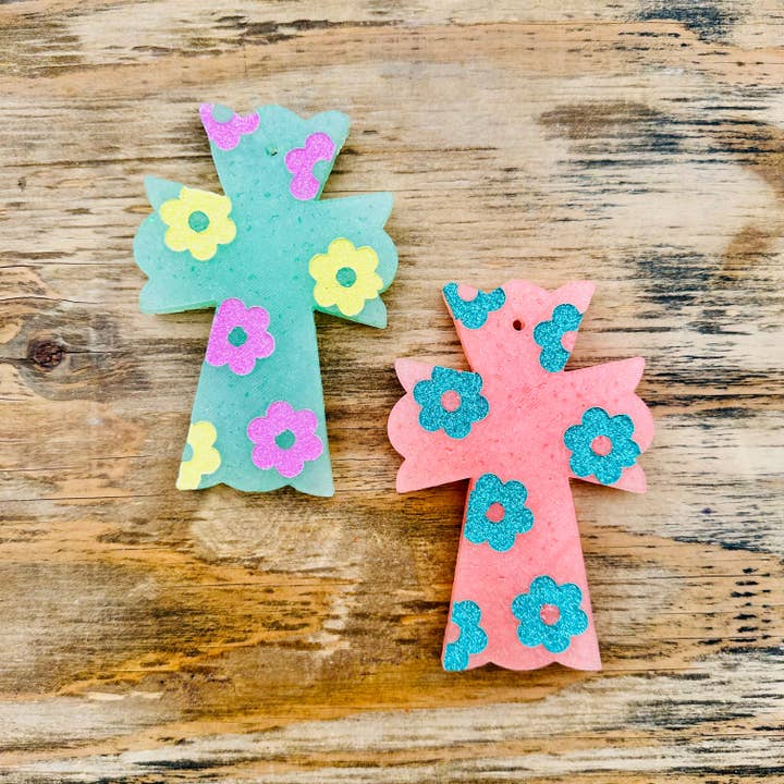 Ambientador de Carro Cruz de Páscoa com Flores por atacado de Southern Creek Wholesale