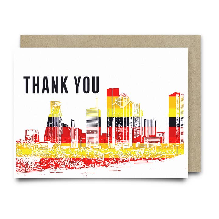 Carte de remerciement Skyline de Houston - Classic Astros pour la vente par Anvil Cards