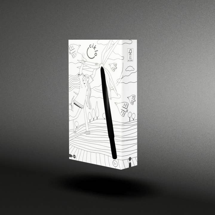 kotmo - Wholesale Pen - ciklo - 12 milieuvriendelijke zwarte pennen0