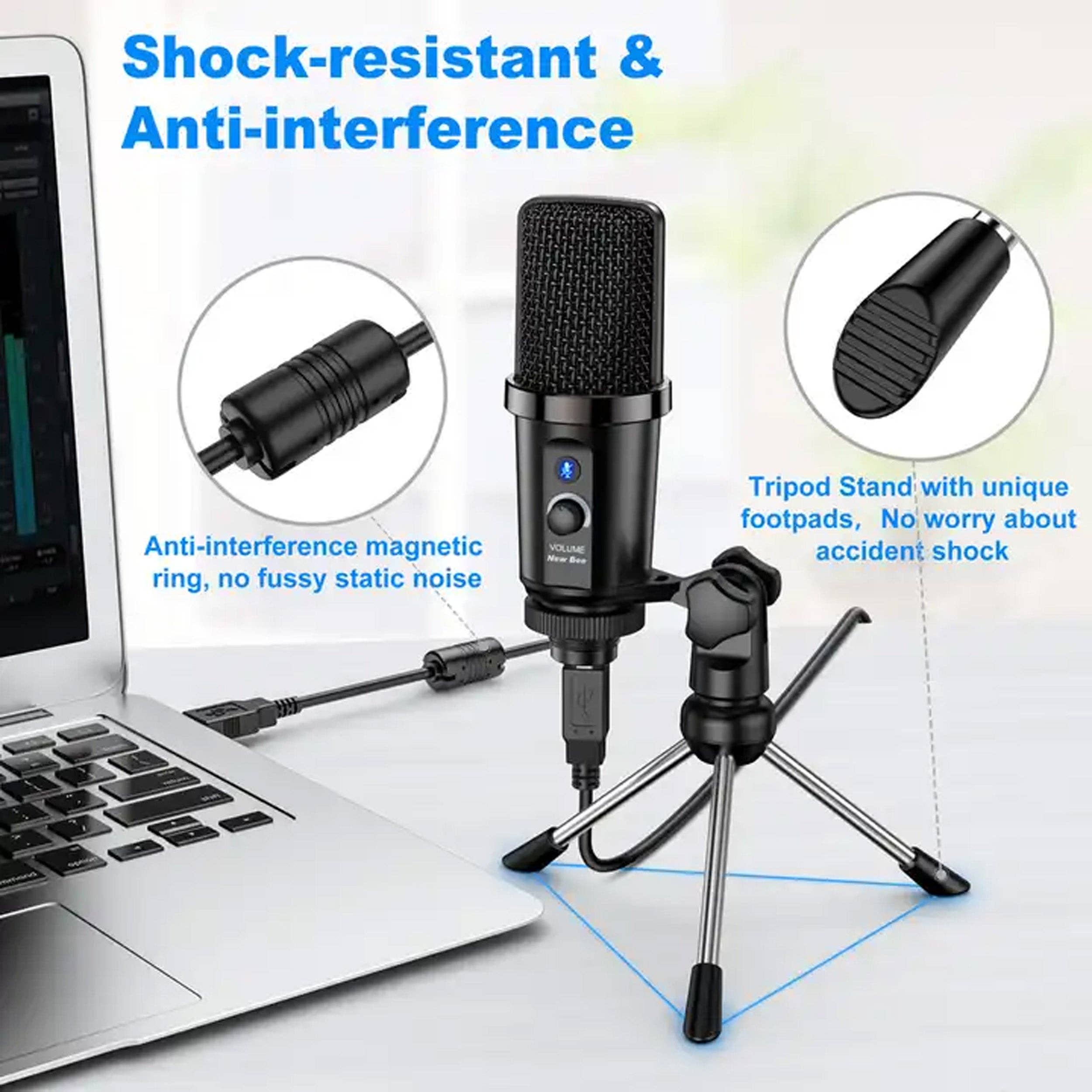 GulleeGadgets - Wholesale Music Accessory - USB Plug & Play Condenser Mic for Recording & Voice Over2