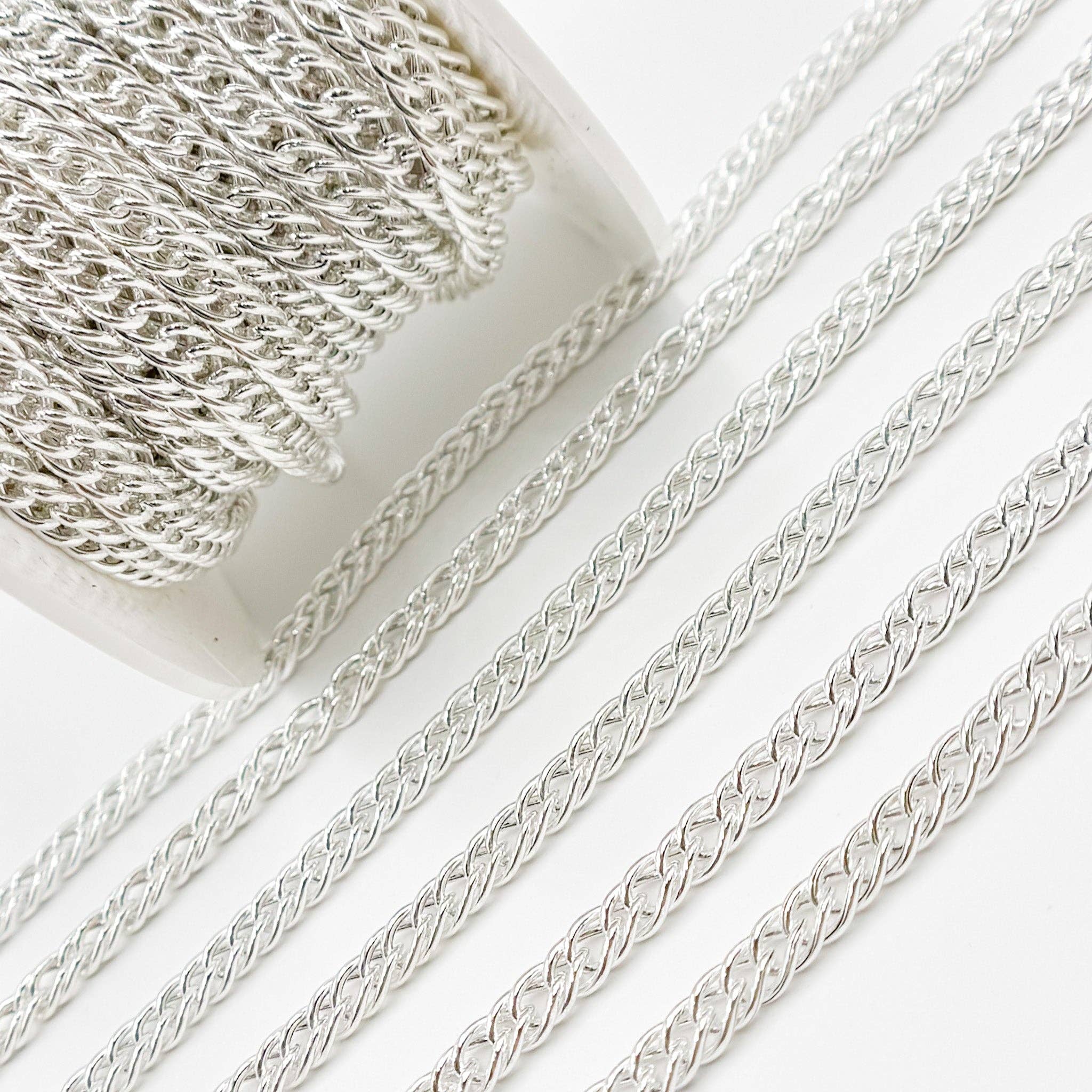 Jewels & Chains - Wholesale Link & Chain Necklace - V35SS. Sterling Silver Double Curb Chain3