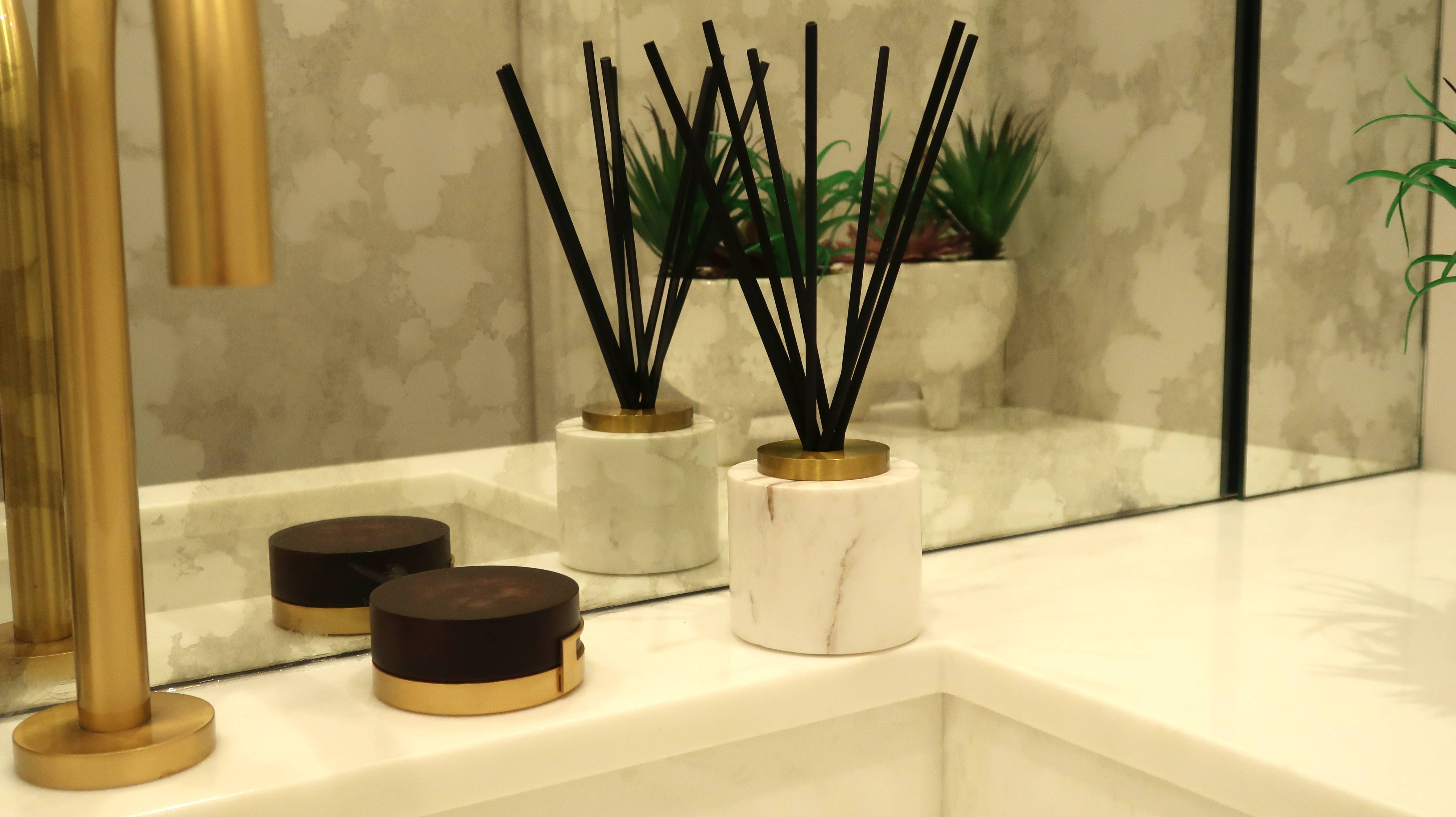 VIVIENCE - Vente Diffuseur à tiges - Diffuseur à lames en marbre blanc6