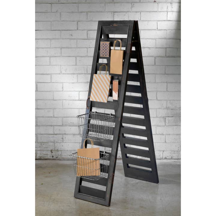 Tripar International - Wholesale Retailer Display - Accessories - Basket and Hooks for Shutter Ladder Display (17903)