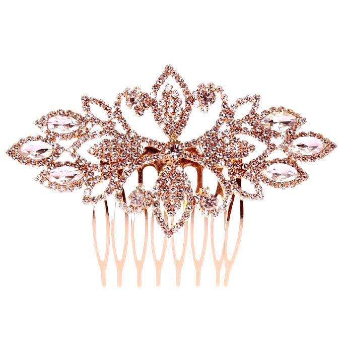 Diacly - Vente Épingles à cheveux - Peigne à épingles à cheveux teinté décoré de strass2