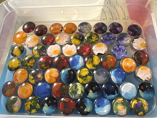 Anna DiVito Studio - Wholesale Magnet - COZY HOME EARLY DAWN SKY MAGNET SET | GLASS | HANDCRAFTED 3