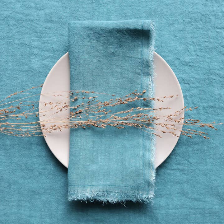 Tovagliolo in puro lino STRAPPATO per la vendita all'ingrosso da parte di Giardino Segreto