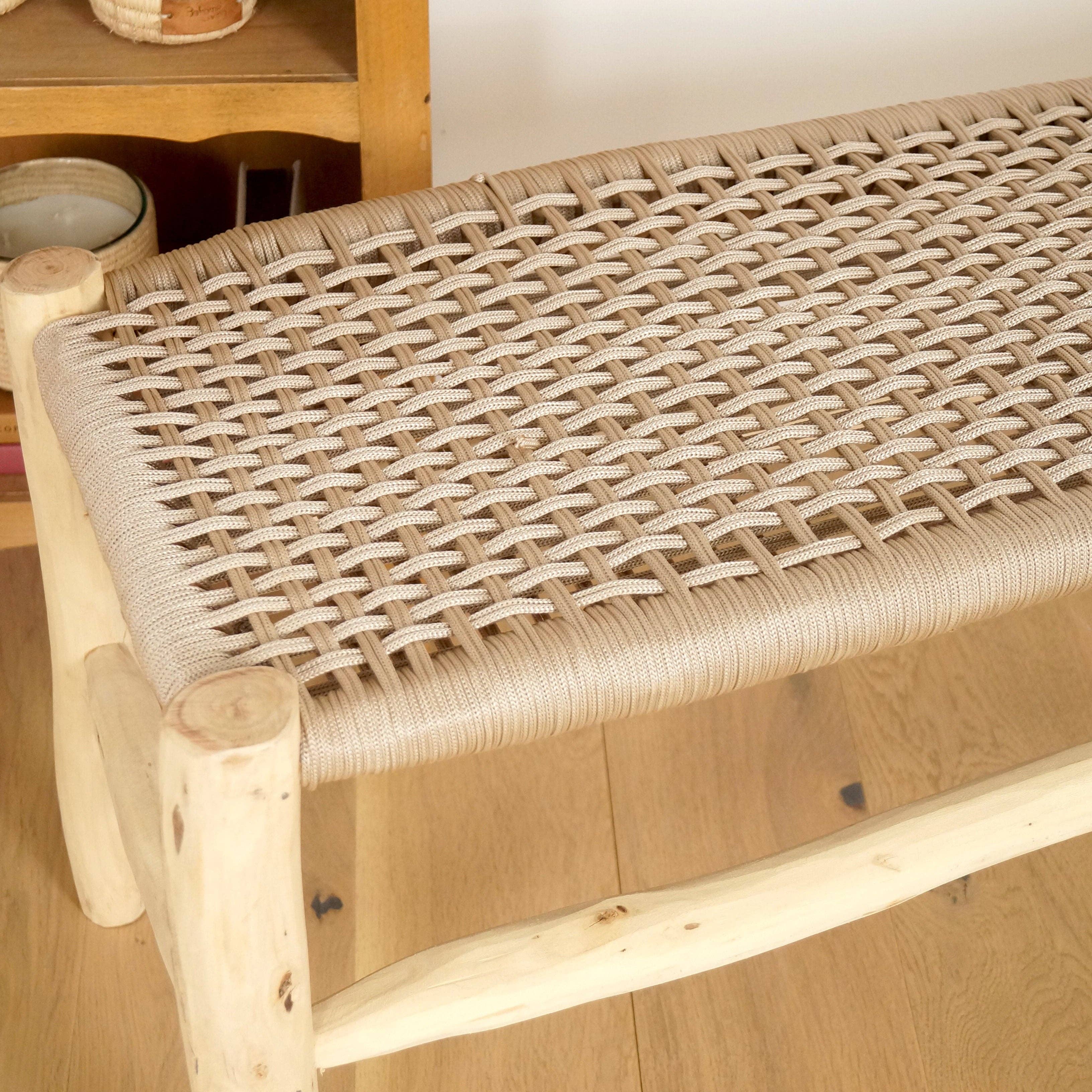 Bohome Living - Wholesale Bench - Wooden bench with beige nylon seat4