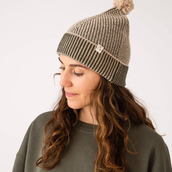 Pom Pom Beanie loden green for wholesale by Matona