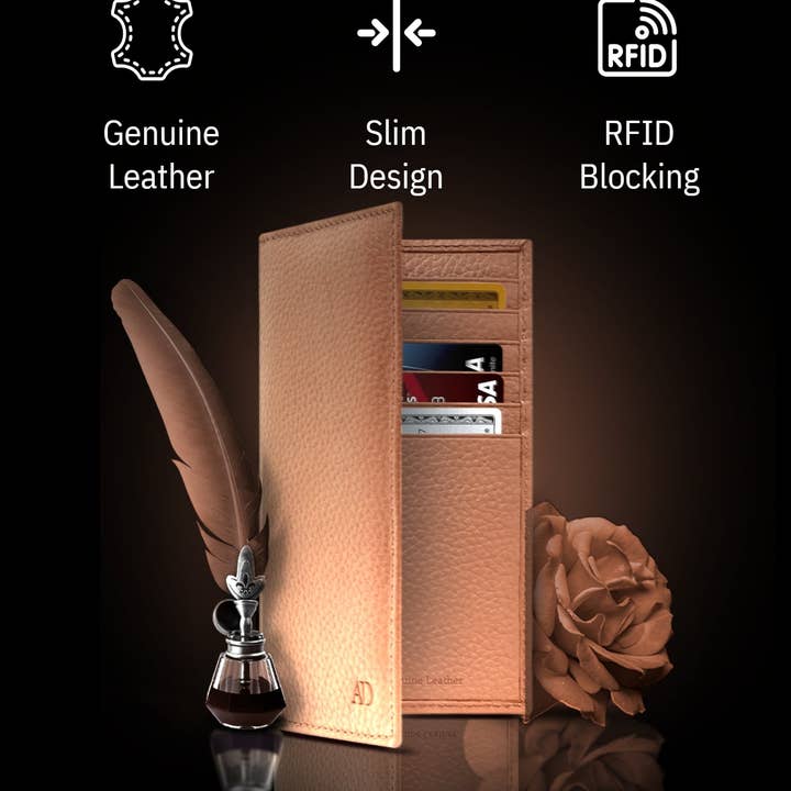 Access Denied Accessories - Wholesale Wallet - Unisex - Genuine Leather Checkbook Cover For Women &Men RFID Blocking55