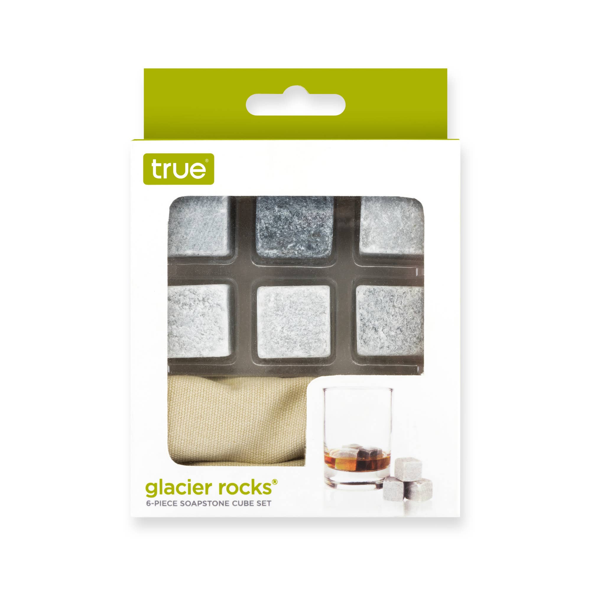 TRUE - Wholesale Drink Chilling Cubes - Glacier Rocks Soapstone Whiskey Chilling Cubes Set of 61