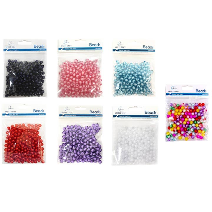 Angels Craft - Wholesale Beads - Faceted Acrylic Beads, 8mm, 200-ct