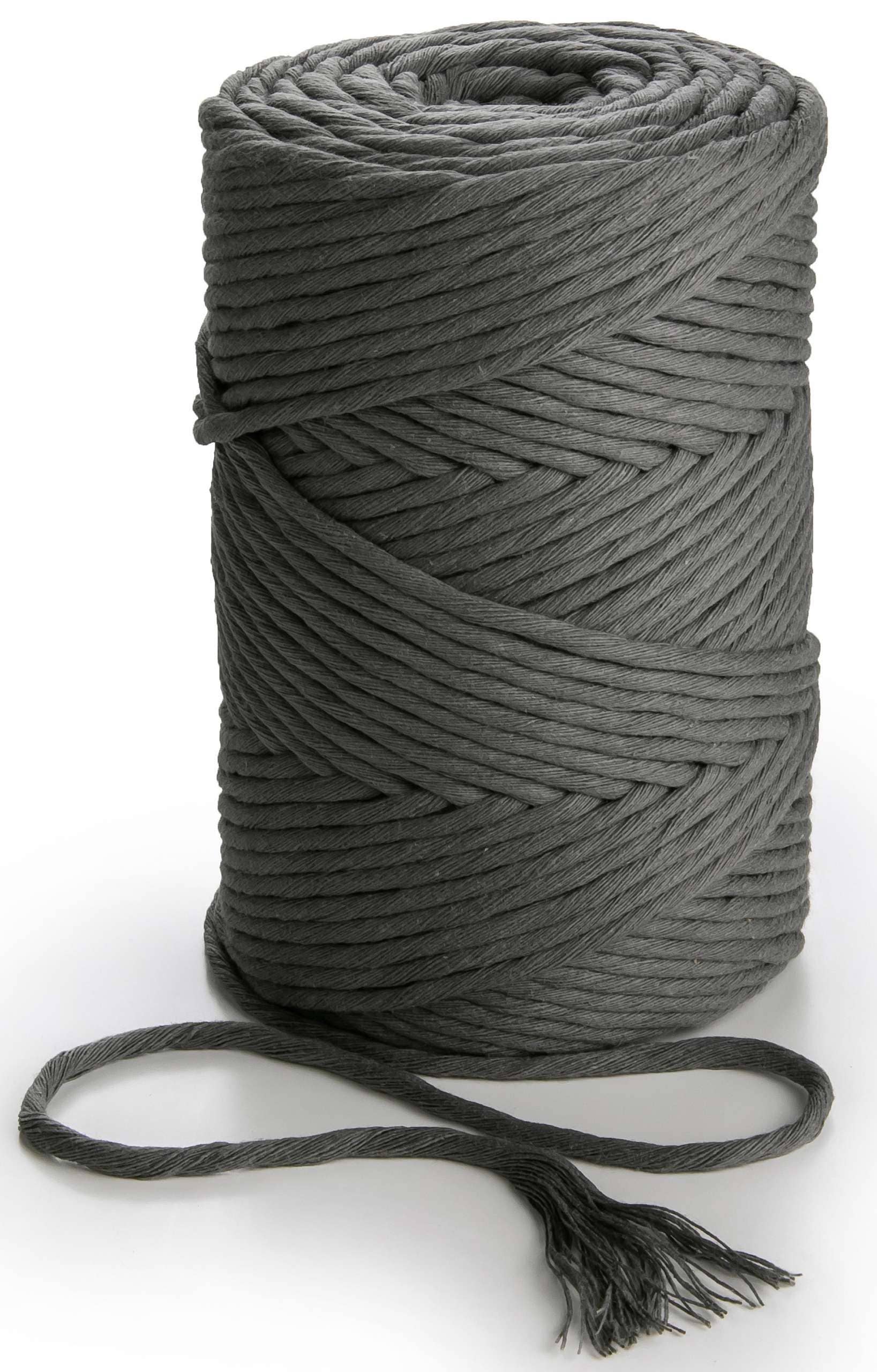 MB Cordas - Wholesale Craft Supplies - 3mm Single Strand Twisted 500g Cotton Cord DARK GRAY3