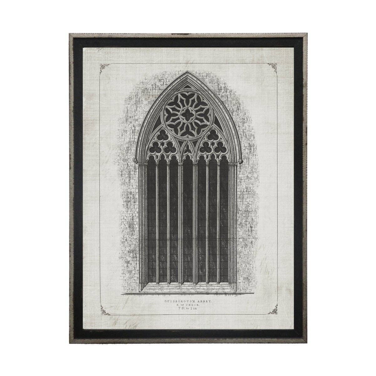 Antique Curiosities Inc - Wholesale Art Print - Cathedral Window Sketch0