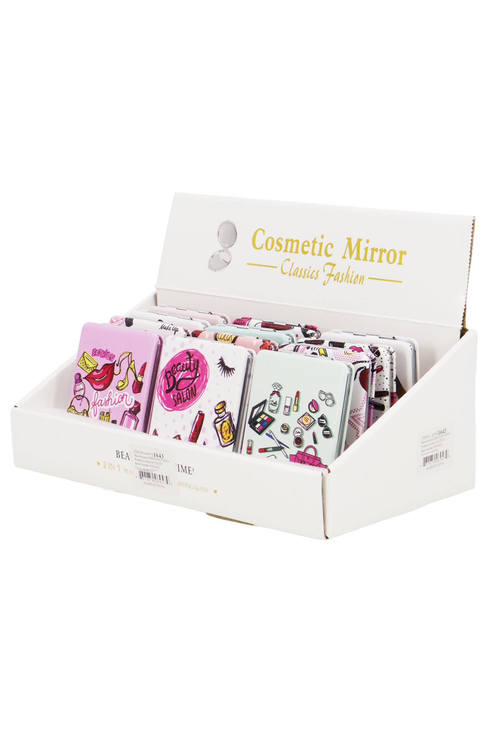 ASSORTED Beauty Salon Makeup Compact Mirror for wholesale on Faire1