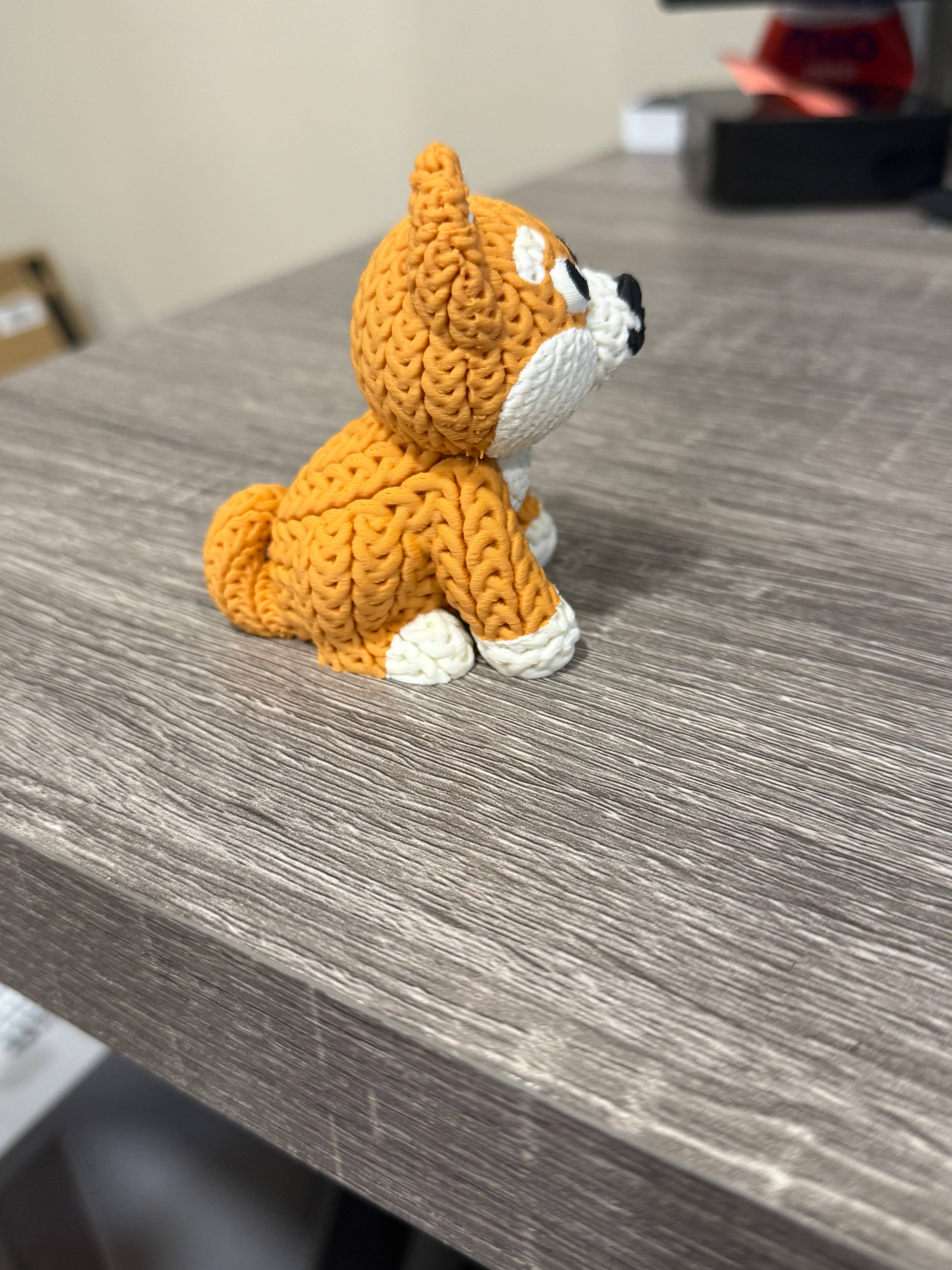 Upstate Design Decor - Vente Figurine décorative - Figurine tricotée imprimée en 3D Shiba Inu - Plusieurs couleurs2