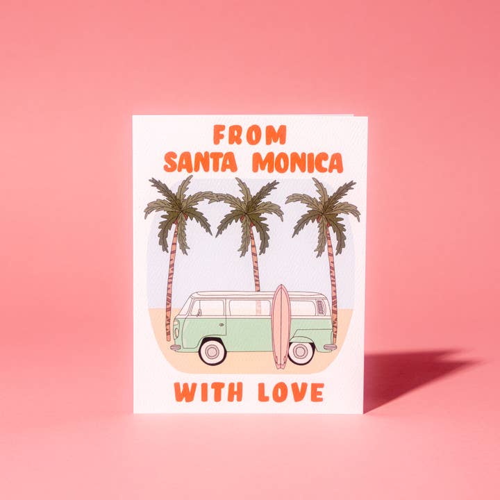 Illustrating Amy - Wholesale Travel Card - From Santa Monica Beach Card2