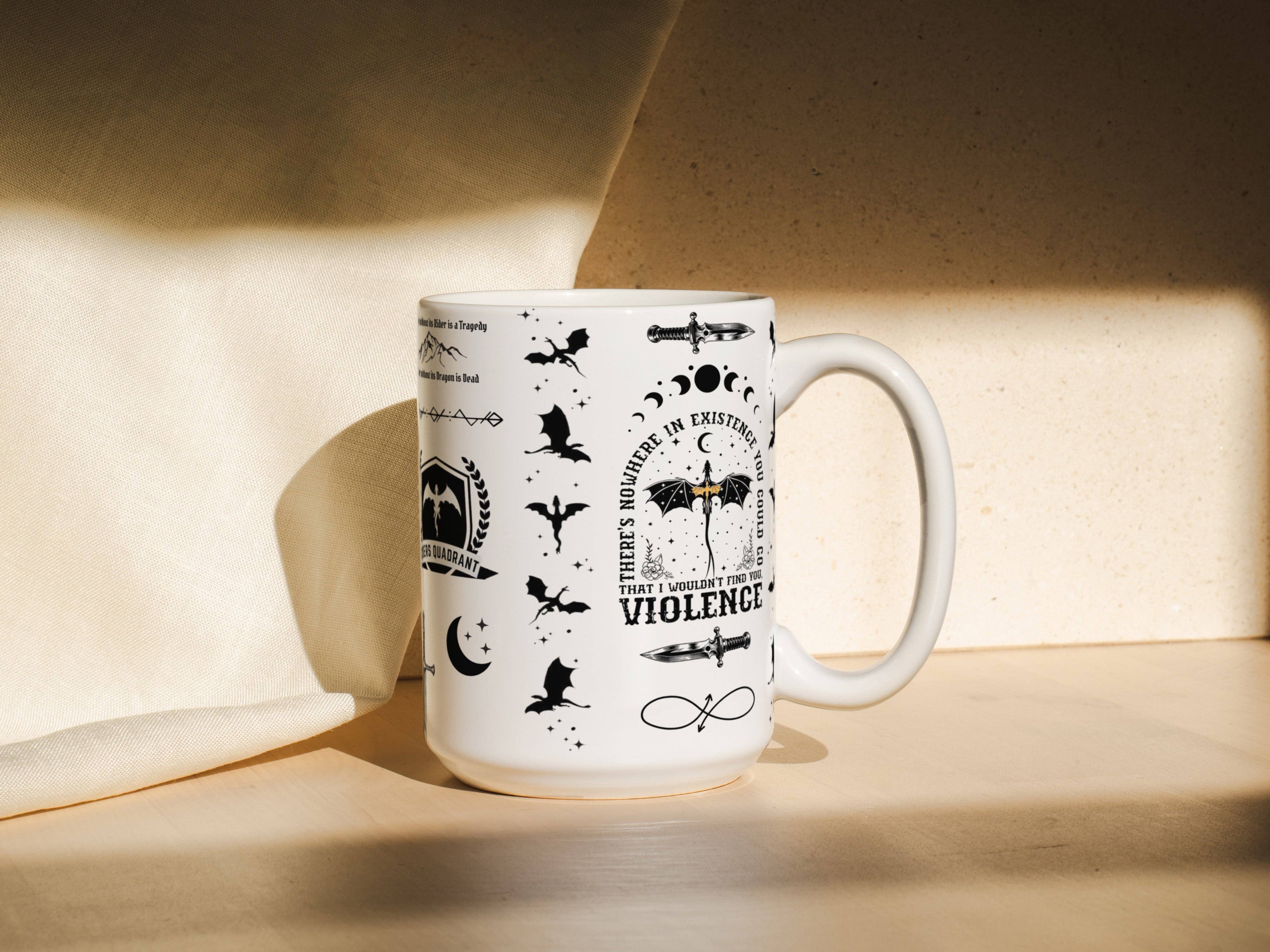 MagicMerchEmporium – wholesale Coffee mug – Fourth Wing Dragon Mug2