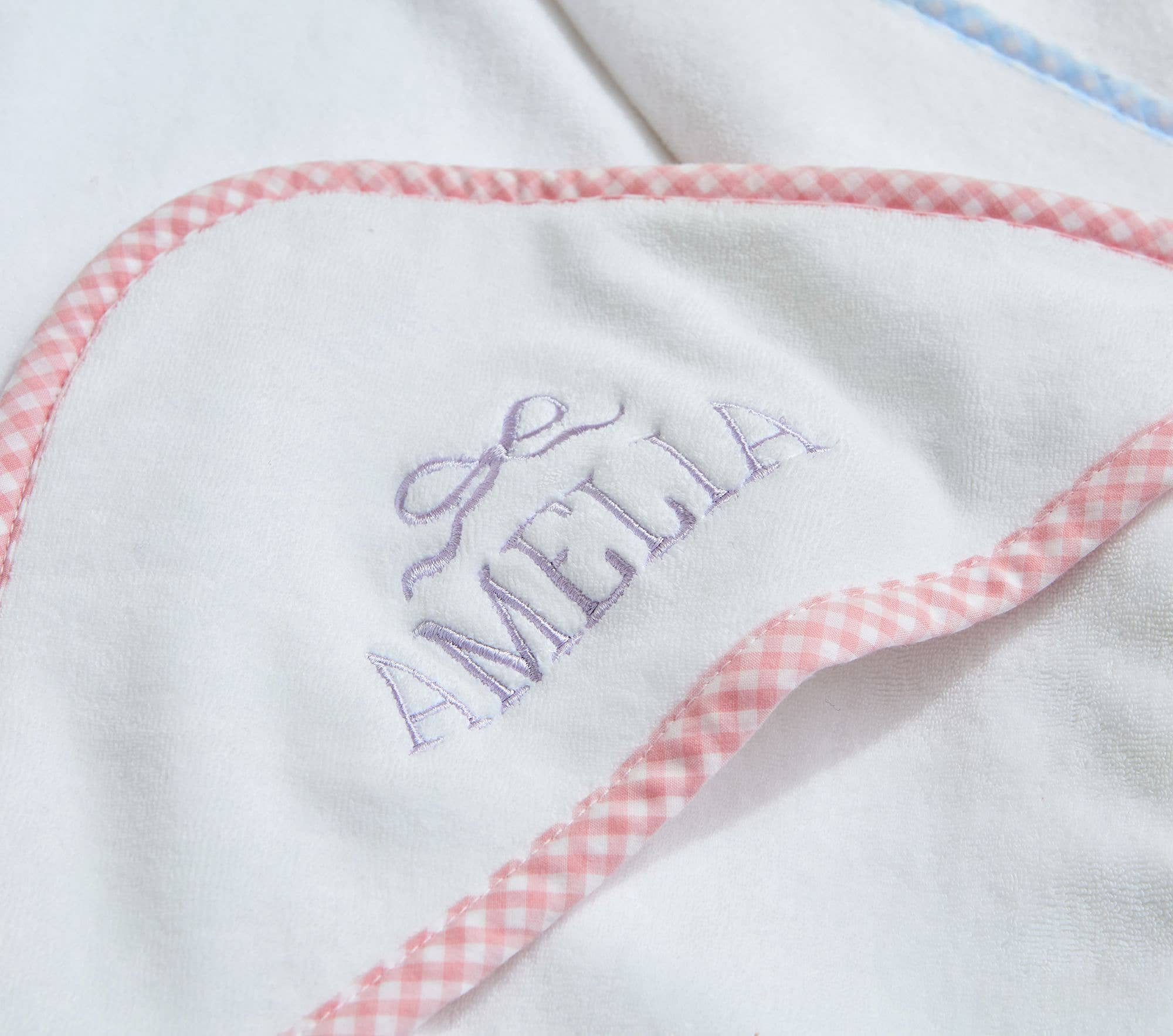 Zsa Zsa & LoLLi Monogram Blanks - Wholesale Hooded Towel - Kids & Baby - Hooded Terry Cloth Towel Bath Set - Gingham6