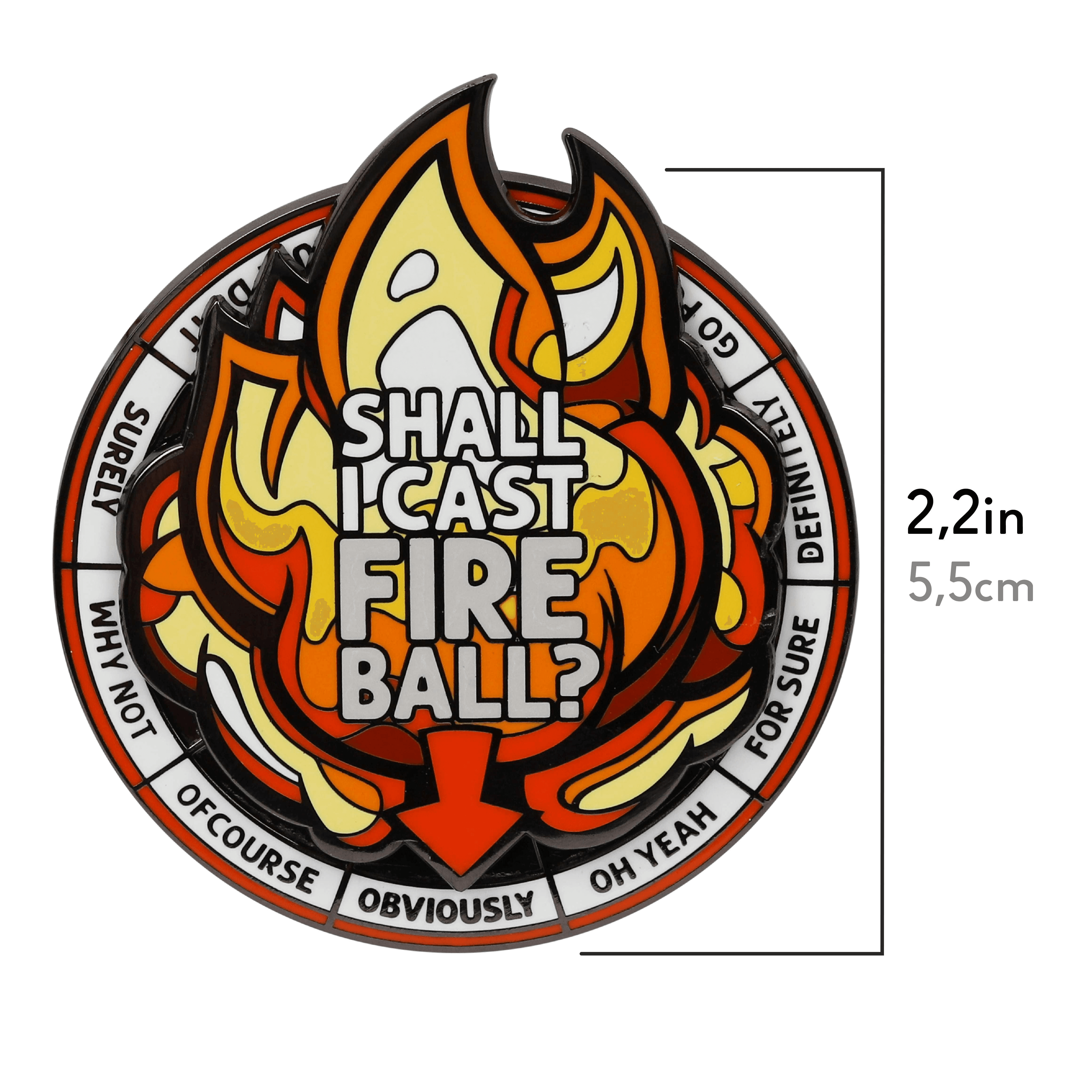 GlassStaff - Wholesale Lapel Pin/Button - Casting Fireball Spinner Pin1