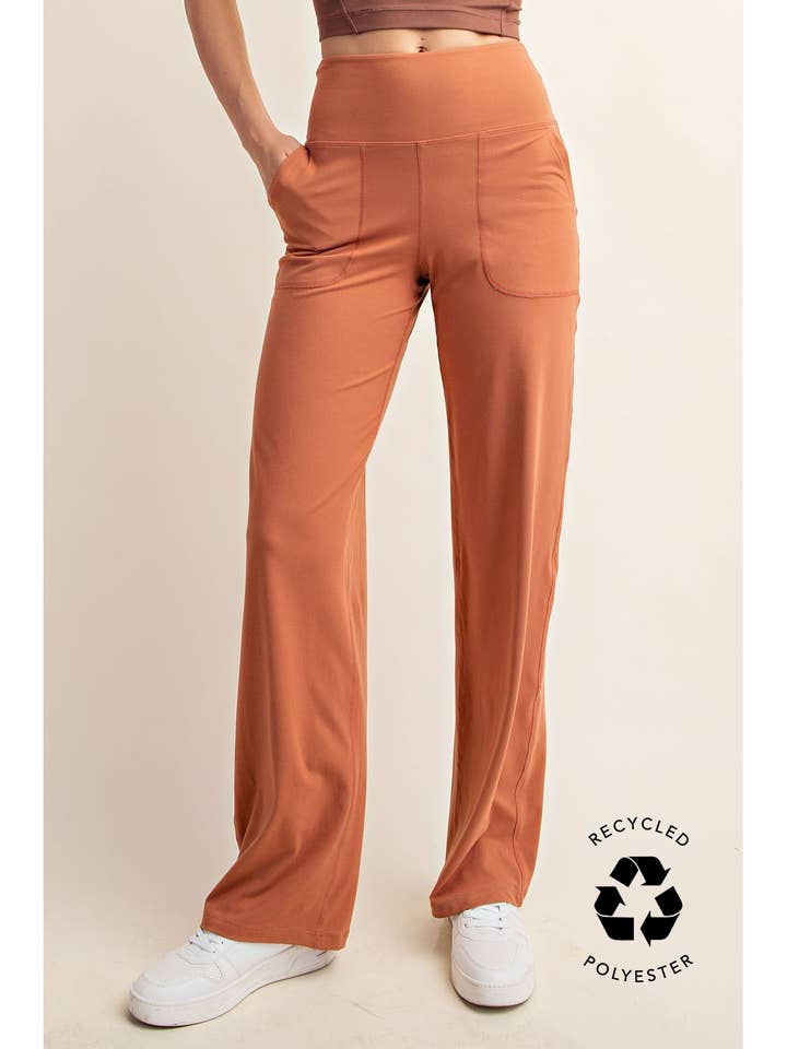 BUTTER SOFT STRAIGHT CASUAL YOGA PANTS for wholesale by Rae Mode