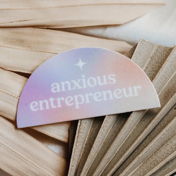 Orolig entreprenör | Small Business ägare klistermärke för wholesale av Bode Goods Co