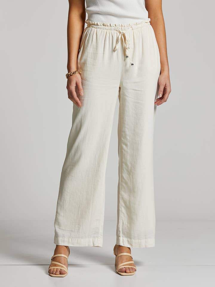 Drawstring Linen Pants - ARLO PANTS for wholesale by Weekend Los Angeles