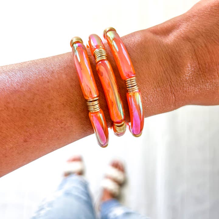 Savvy Bling - Wholesale Beaded Bracelet - Metallic Tube Bracelets64