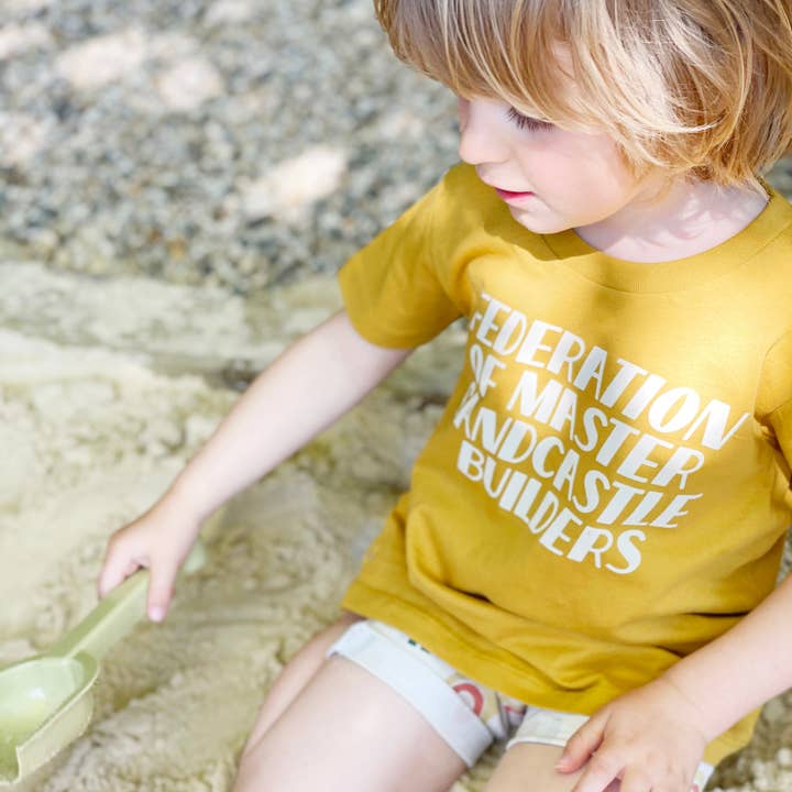 Federation of Master Sandcastle Builders - Kid's Tee - Sand for wholesale by Alphabet Bags
