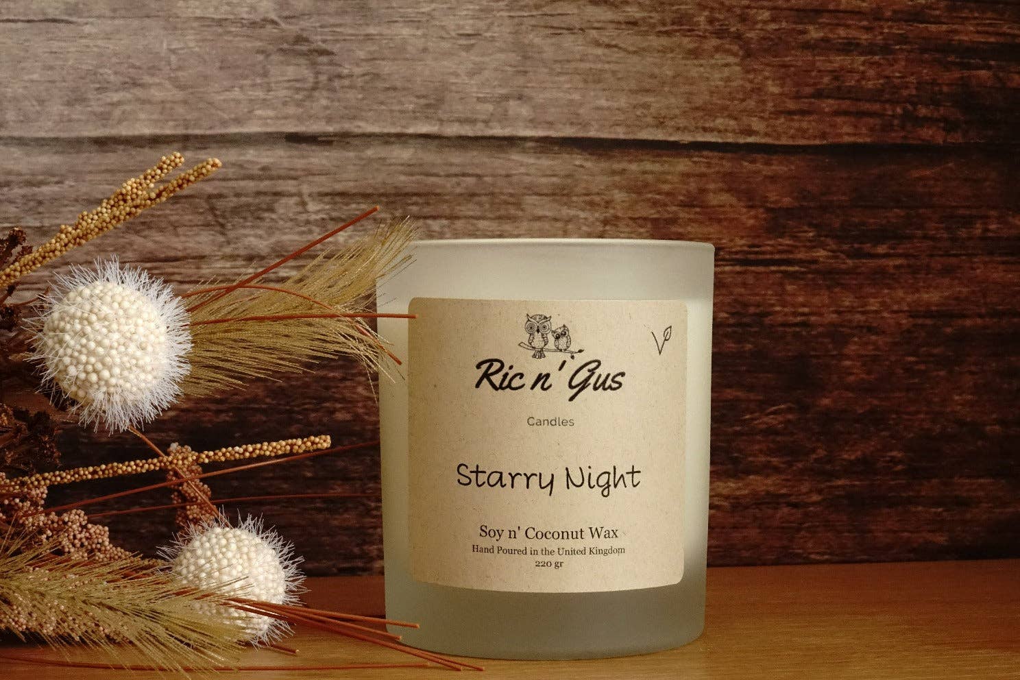 Ric n'Gus Candles – wholesale Jar/filled candle – Starry Night Scented Candle - Soy & Coconut Wax1