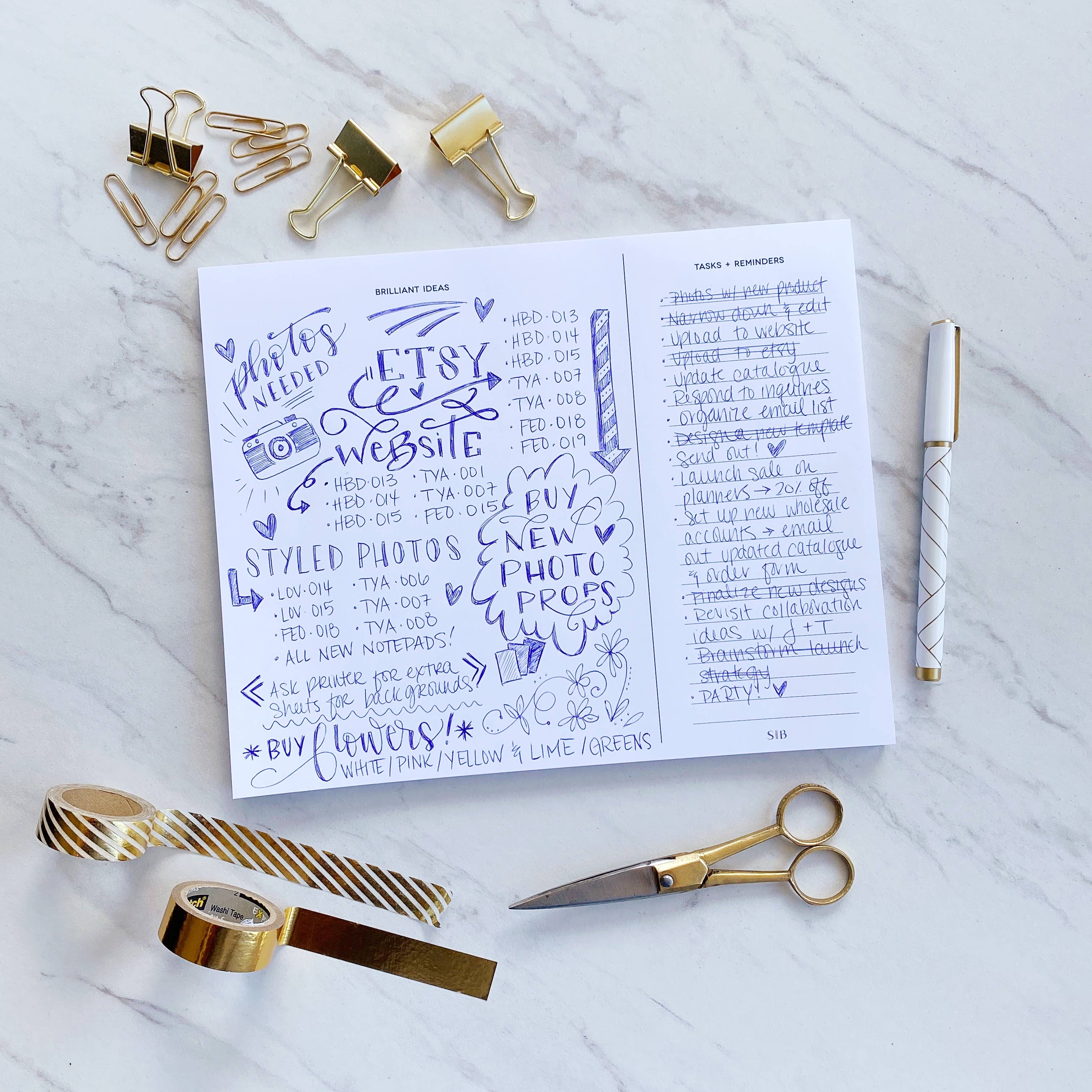 Stevie + Bean Paperie - Vendita all'ingrosso Bloc notes - Idee brillanti, attività + Promemoria/Blocco note3