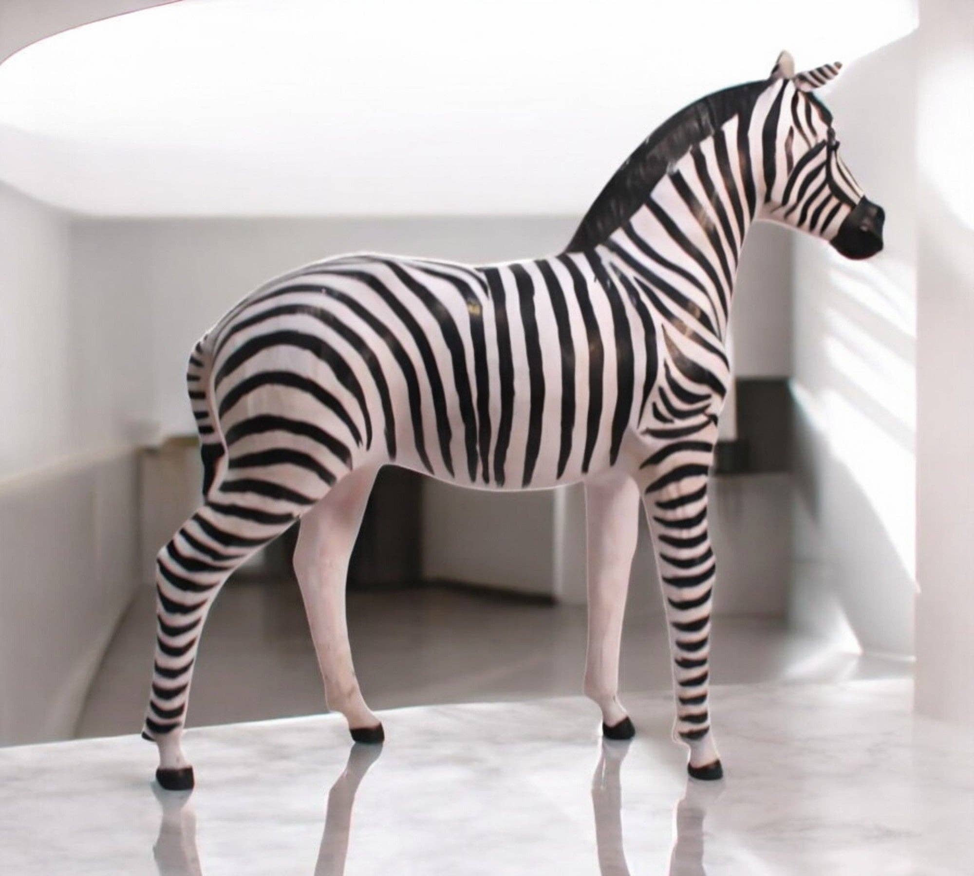 Something wild - Wholesale Sculpture - Handmade Leather Zebra Statue | Eco-Friendly Safari Decor | Indian Artisan Wildlife Figurine8