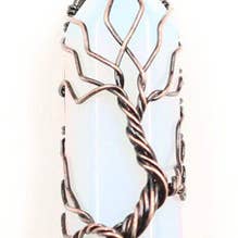 Fantasy Gifts - Vente Colliers à pendentif - Collier arbre de vie en opale blanche1