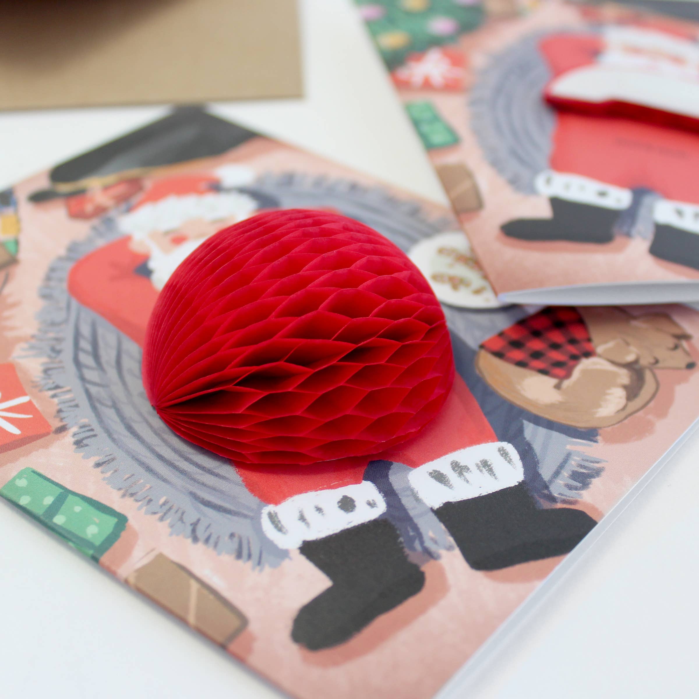 Inklings Paperie - Wholesale Christmas Card - Pop-up Card - Santa Cookie Break - Holiday4