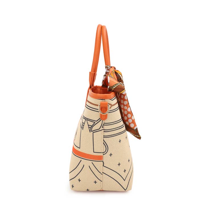 KAYLA+AVA - Wholesale Tote Bag - Women's - SHRIYA PRINTED TOTE BAG WITH SCARF10