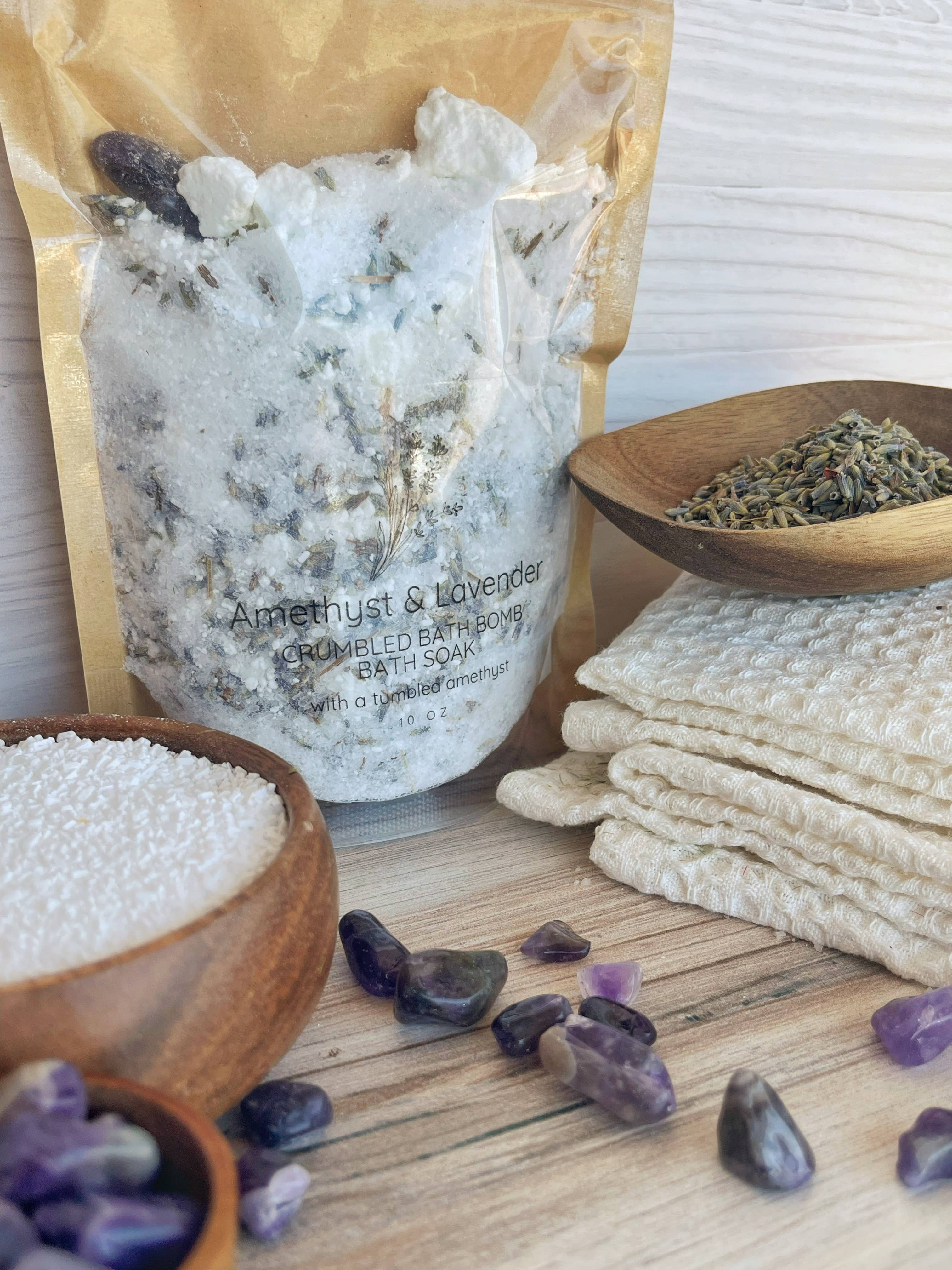 Rage Gems & Jewelry - Wholesale Bath Soak/Milk - Amethyst & Lavender Crumbled Bath Bomb Bath Soak4