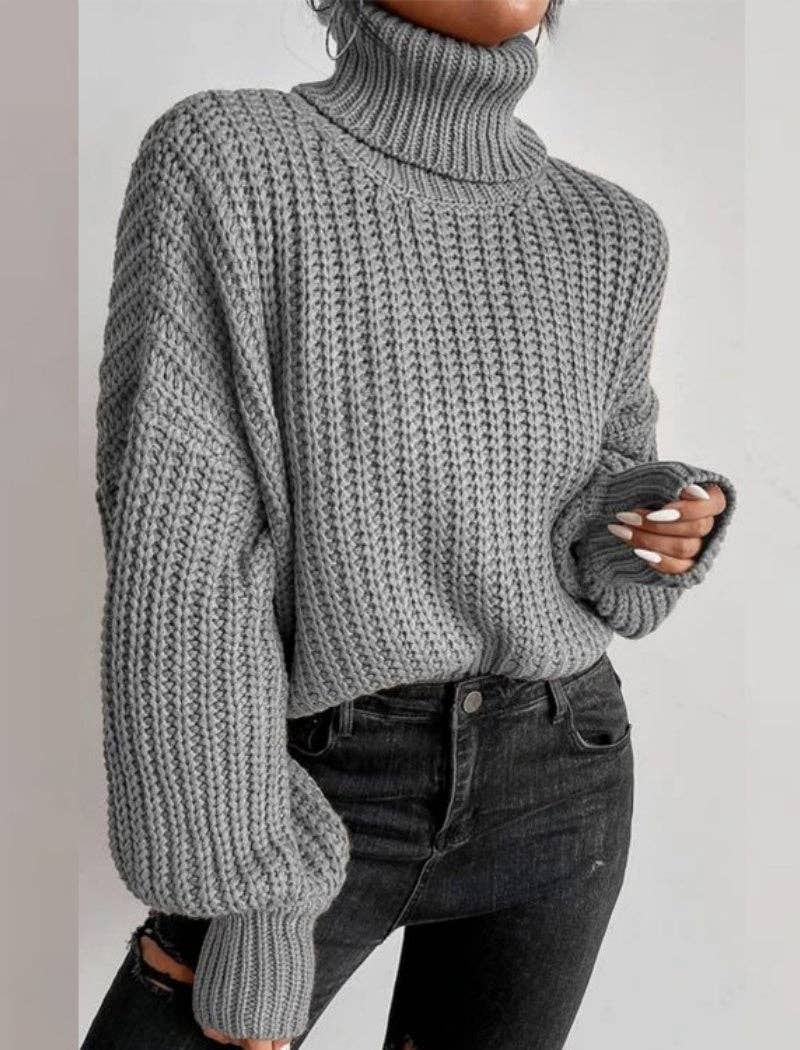 safistyle - Wholesale Knit Sweater - Women's - Chunky Knit Turtleneck Sweater6