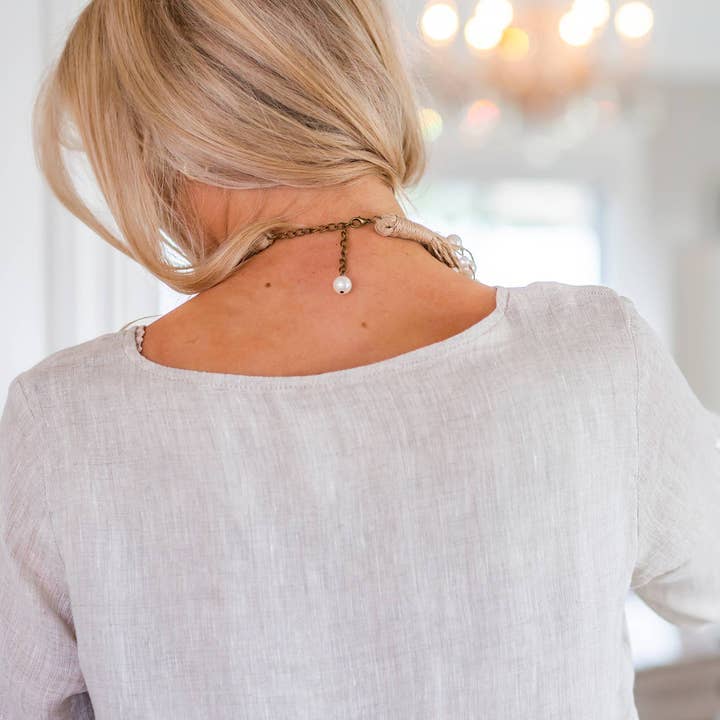 Arte Italica & Crown Linen Designs – Engroshandel Perlehalskæde – Multi Strand perle halskæde2