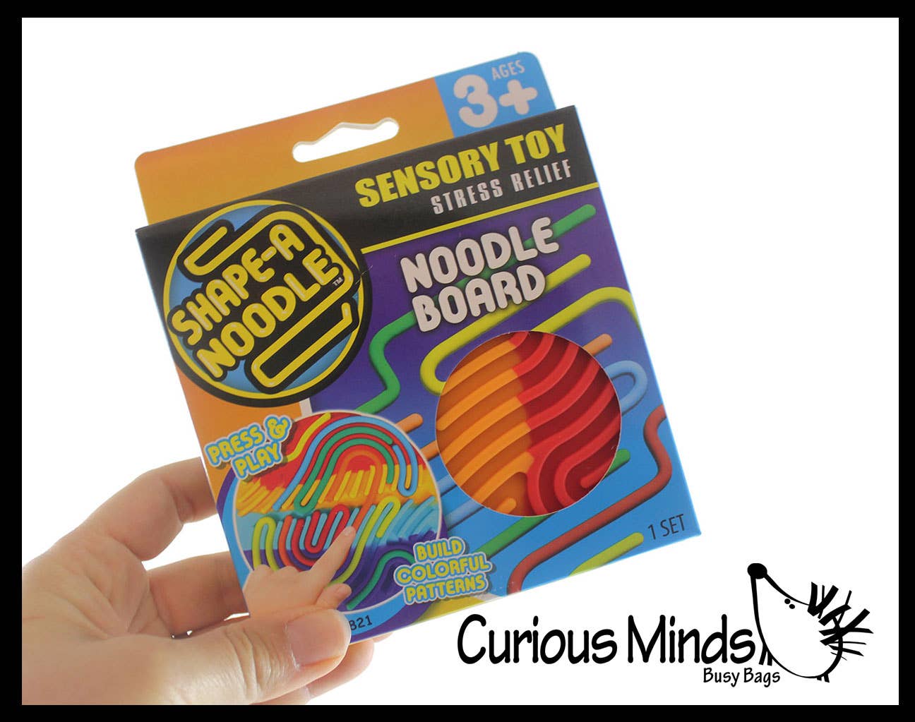 Curious Minds Toys - Wholesale Fidget Toy - Kids - 1 Noodle Board Fidget Circle Double Sided - Press and Peel N1