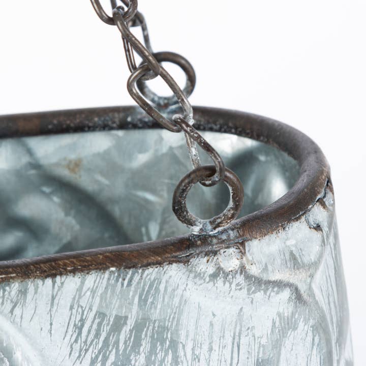 The Gerson Companies - Wholesale Hanging Planter - Hanging Galvanized Nesting Metal Hang Planters Set of 3