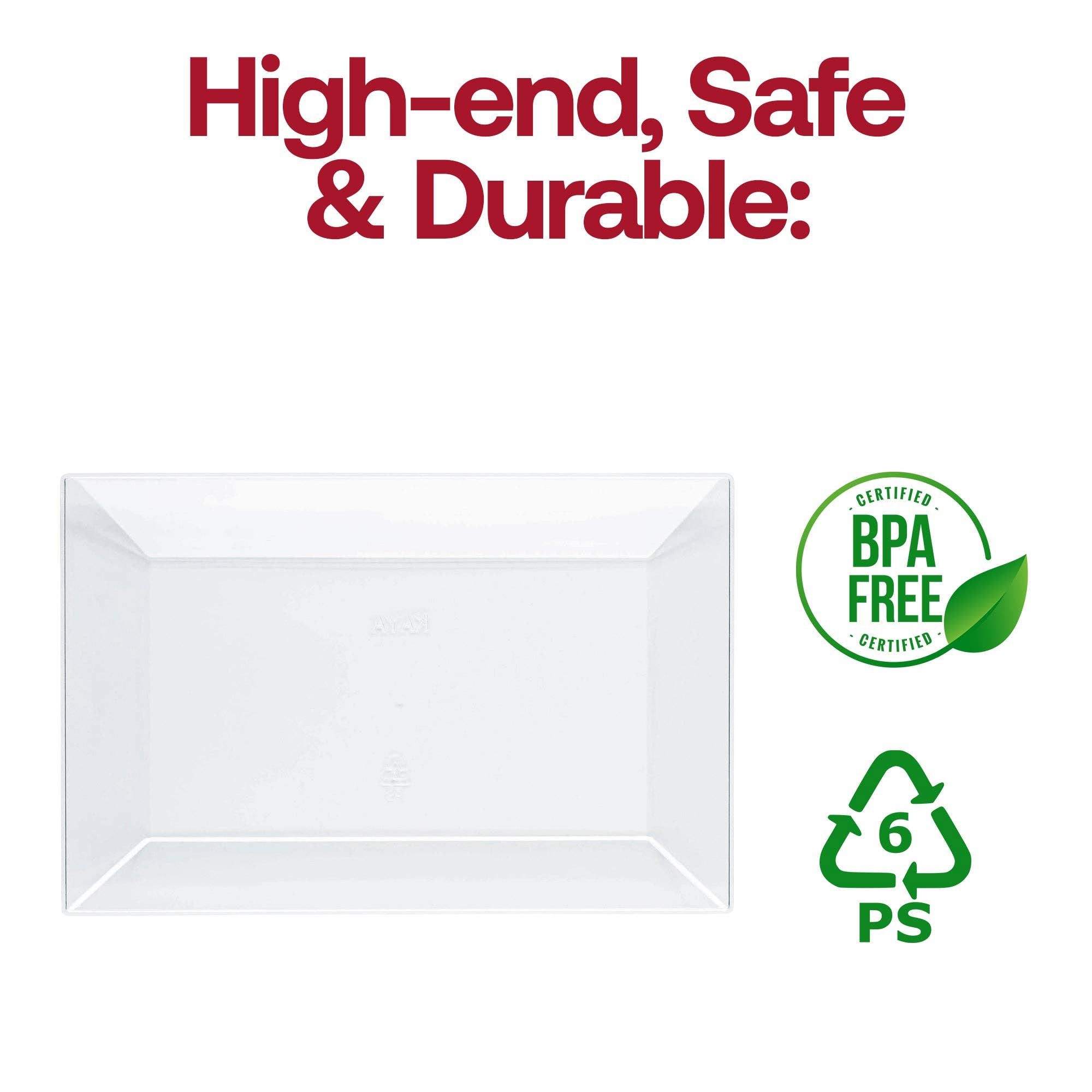 Smarty had a Party - Wholesale Kartonnen bordje - 5,5" x 8,5" Transparante Plastic Dessertborden - 120 stuks3