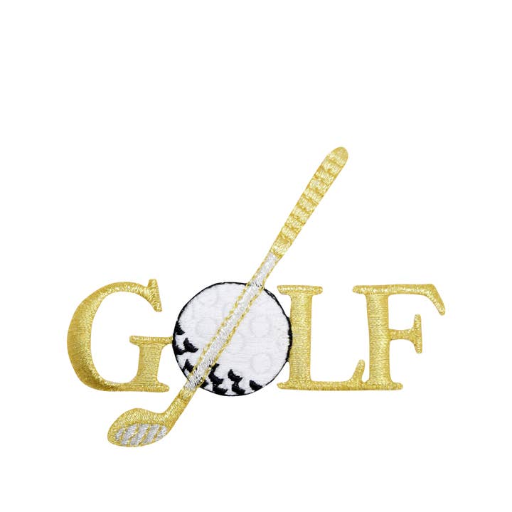 Golf - Club and Ball - Iron on Embroidered Patch - 230051A for wholesale by Wholesale Applique