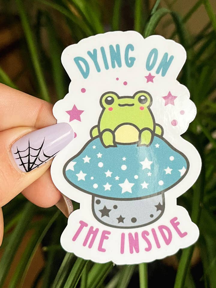 Dying on the inside Sticker for wholesale by Shadow Art Designs