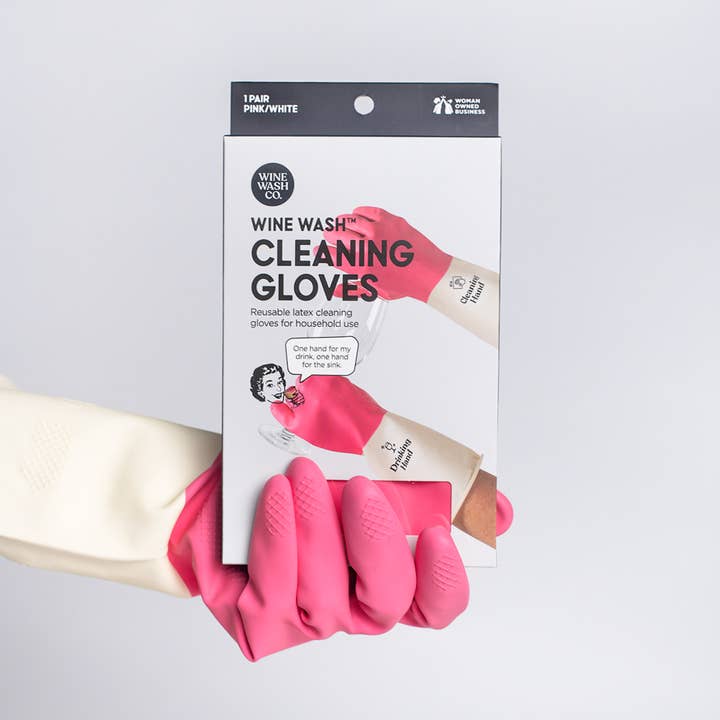 Wine Wash Co. - Wholesale Cleaning Gloves - Reusable Cleaning Gloves - Pink